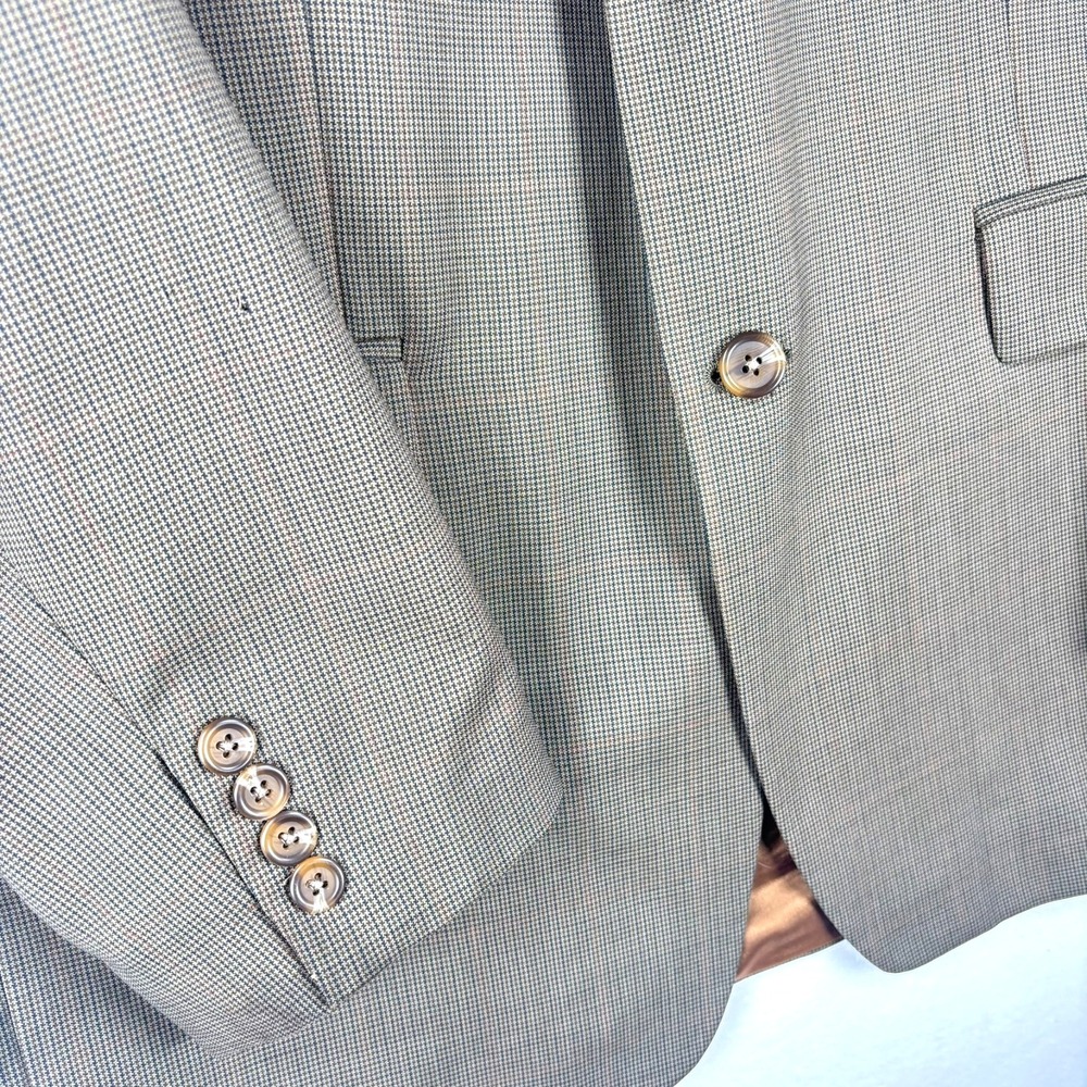 VTG Chaps Ralph Lauren 2 Pc Men's Suit 42 Slacks 34x31 Houndstooth Plaid - Picture 2 of 15